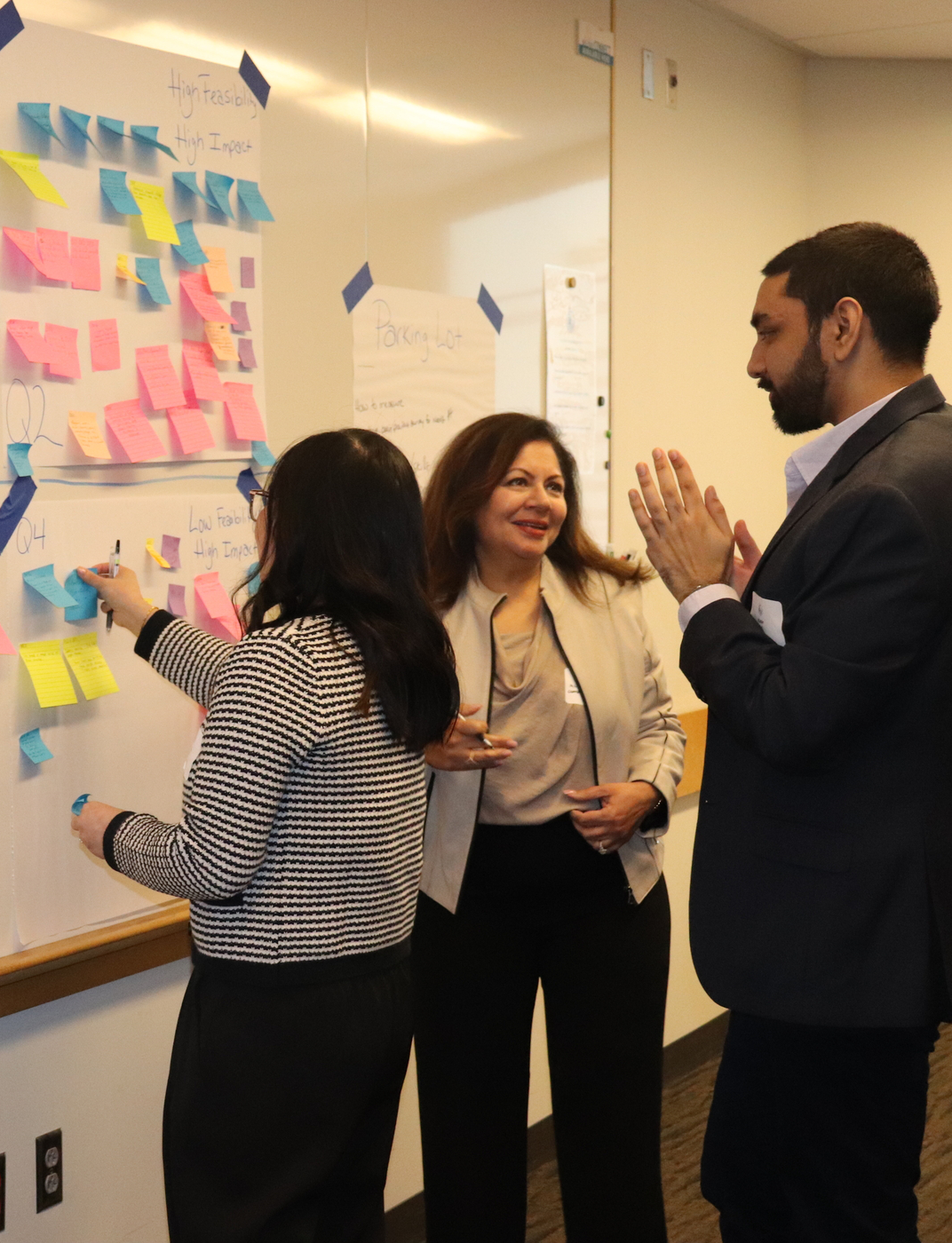 Community members collaborating in Bellevue City Hall to identify innovation priorities.